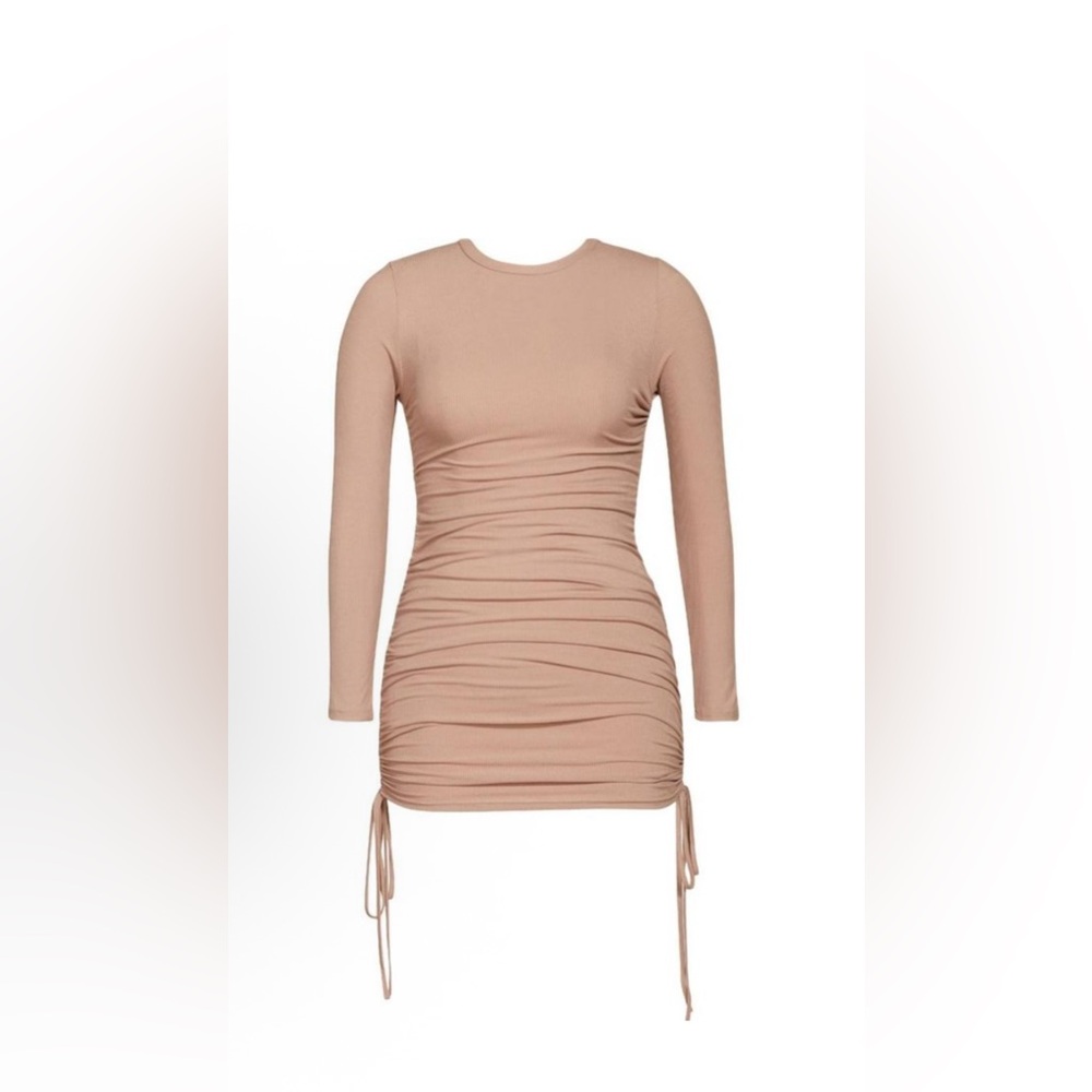BB Dakota by Steve Madden Tan Ruched Dress
